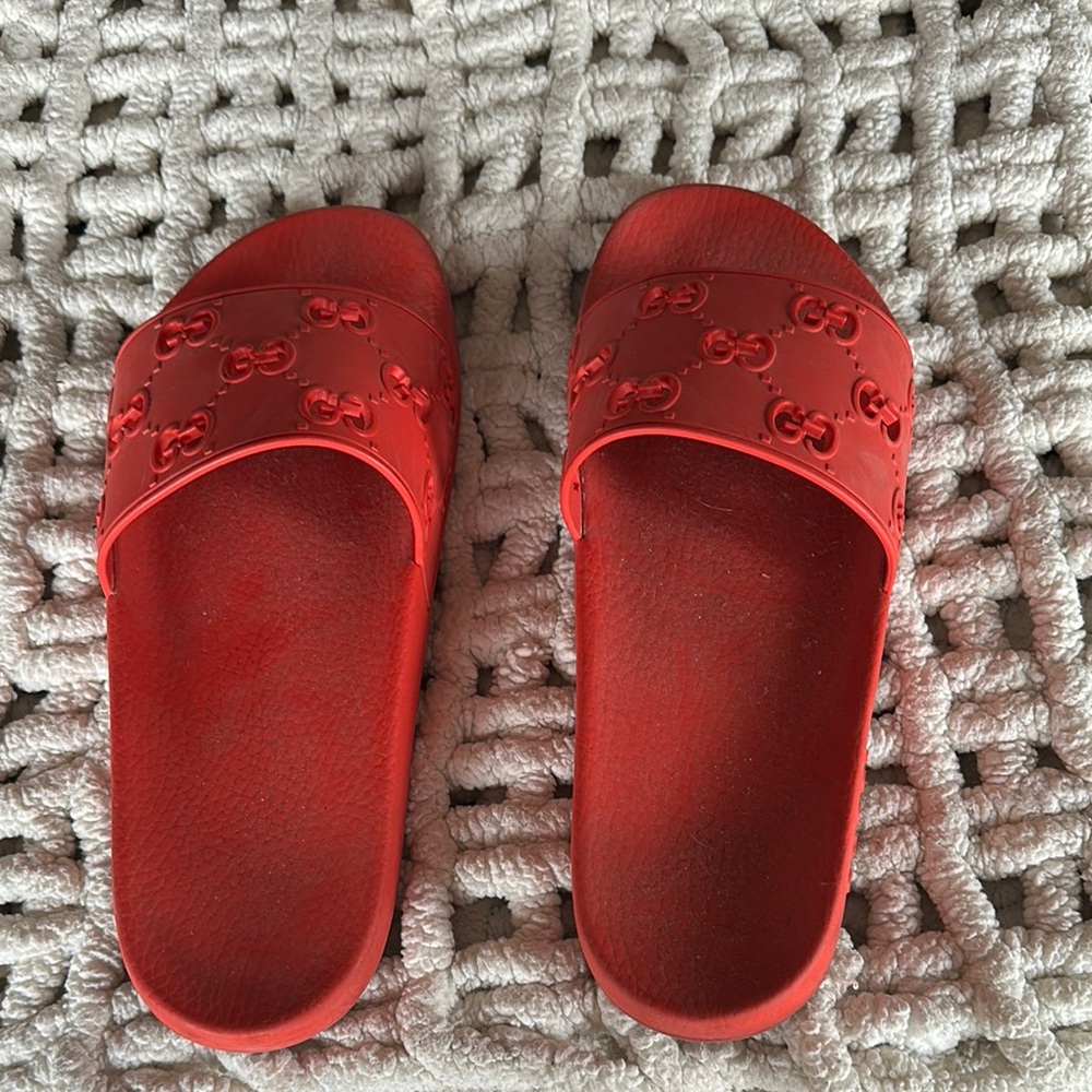 Gucci Red Slide Sandals for Summer